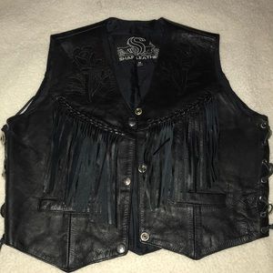 Leather Motorcycle Vest
